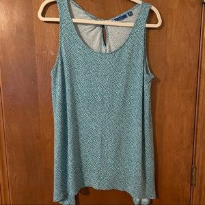 Apt 9 Blue, Navy, and White Long Tank Top